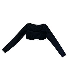Dynamite Bodycon Long Sleeve Crop Top Medium